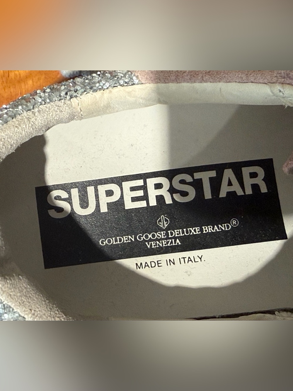 Golden Goose Superstar Sneakers - Silver Glitter/Pink Suede - Size 38-Worn once! - Picture 4 of 8